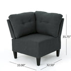 Divano componibile a 5 posti Emmie Mid-century Modern di Christopher Knight Home