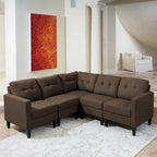 Divano componibile a 5 posti Emmie Mid-century Modern di Christopher Knight Home