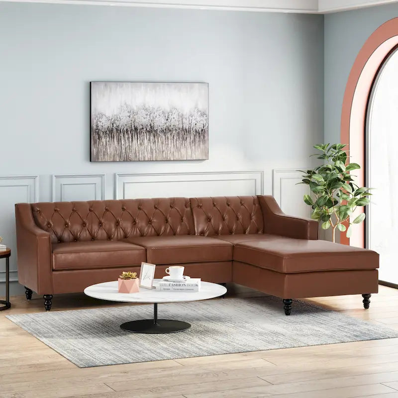 Divano sezionale Furman Contemporary Tufted Chaise di Christopher Knight Home