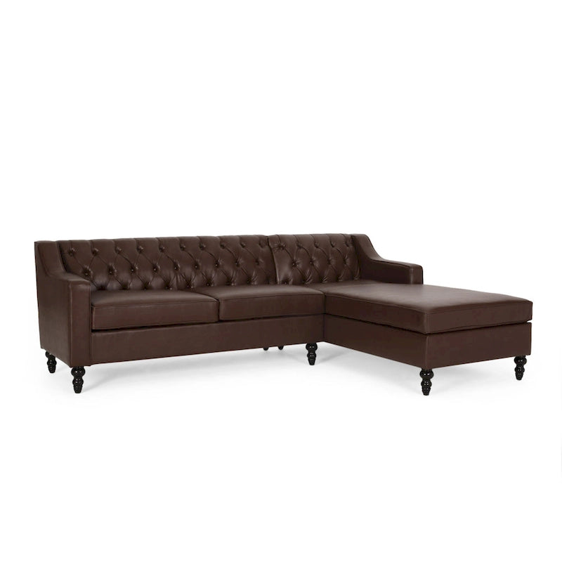 Divano sezionale Furman Contemporary Tufted Chaise di Christopher Knight Home