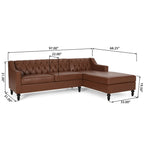 Divano sezionale Furman Contemporary Tufted Chaise di Christopher Knight Home