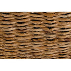 Panca in abaca naturale intrecciata con cuscino di