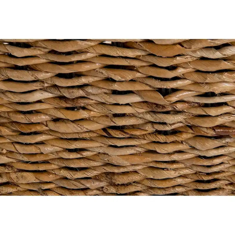 Panca in abaca naturale intrecciata con cuscino di