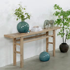 Consolle Vintage Legno Naturale Invecchiato 72x12x30H