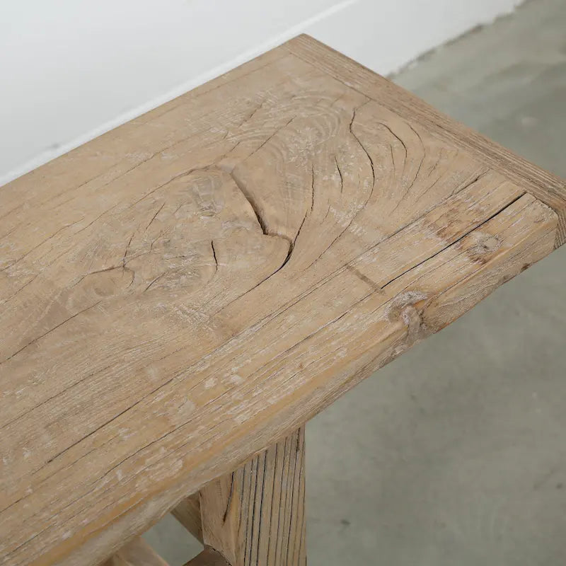Consolle Vintage Legno Naturale Invecchiato 72x12x30H