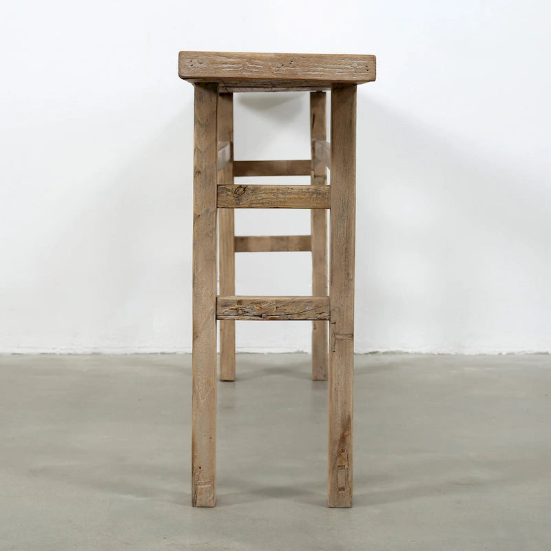 Consolle Vintage Legno Naturale Invecchiato 72x12x30H