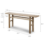 Consolle Vintage Legno Naturale Invecchiato 72x12x30H