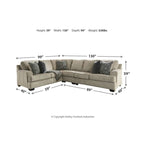 Canapé d'angle 3 places beige et gris Bovarian de Signature Design by Ashley