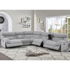 Divano sezionale reclinabile elettrico Steve Silver Palisade a 6 pezzi grigio
