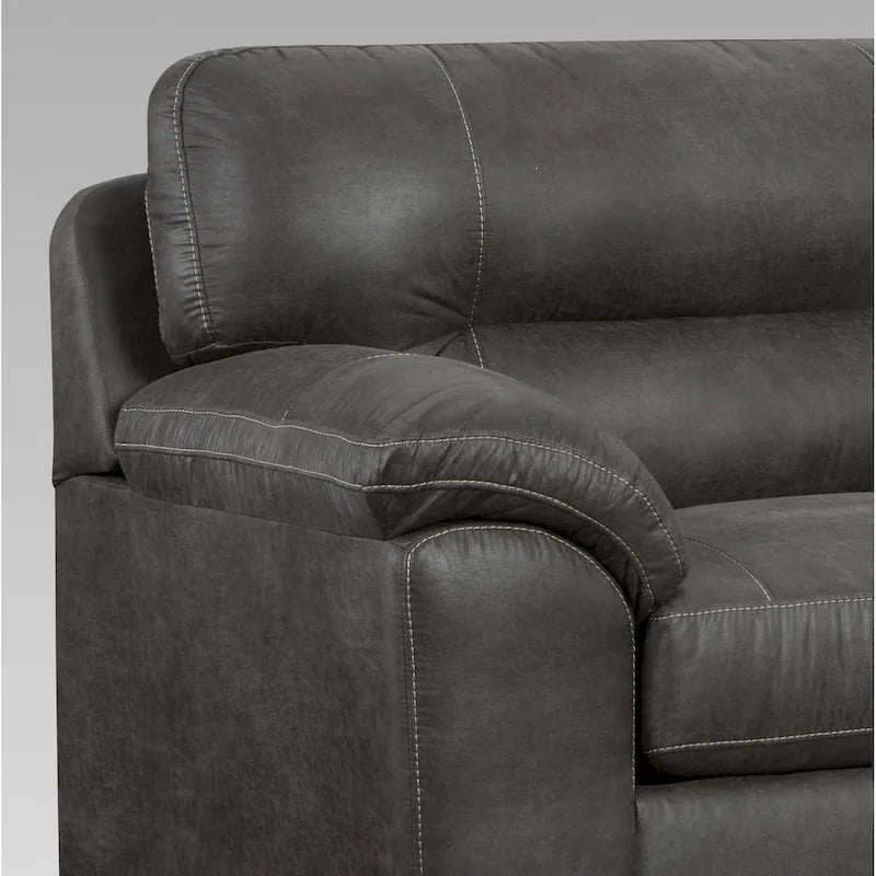 Divano sezionale con braccioli Pillow-top in tessuto contemporaneo Tirana di Roundhill Furniture in Sequoia Ash