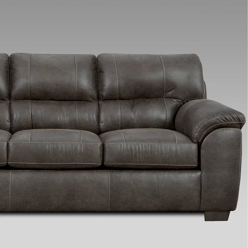 Divano sezionale con braccioli Pillow-top in tessuto contemporaneo Tirana di Roundhill Furniture in Sequoia Ash