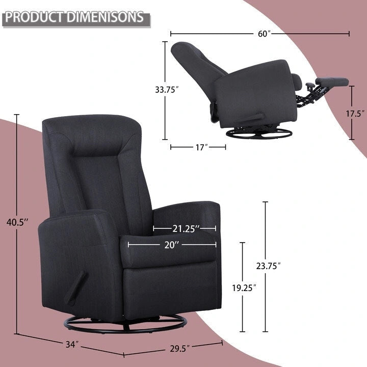 Poltrona Reclinabile Sedia a Dondolo Reclinabile Poltrona Reclinabile Girevole Sedia Accent