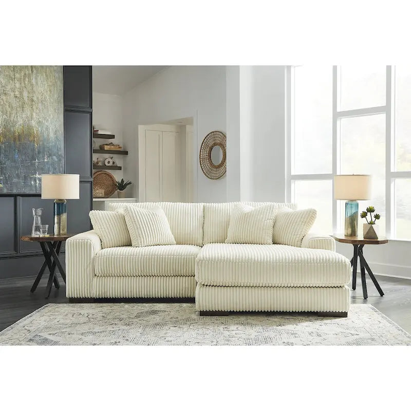 Signature Design by Ashley Lindyn Divano Sezionale a 2 Pezzi con Chaise - 102L x 70P x 38A