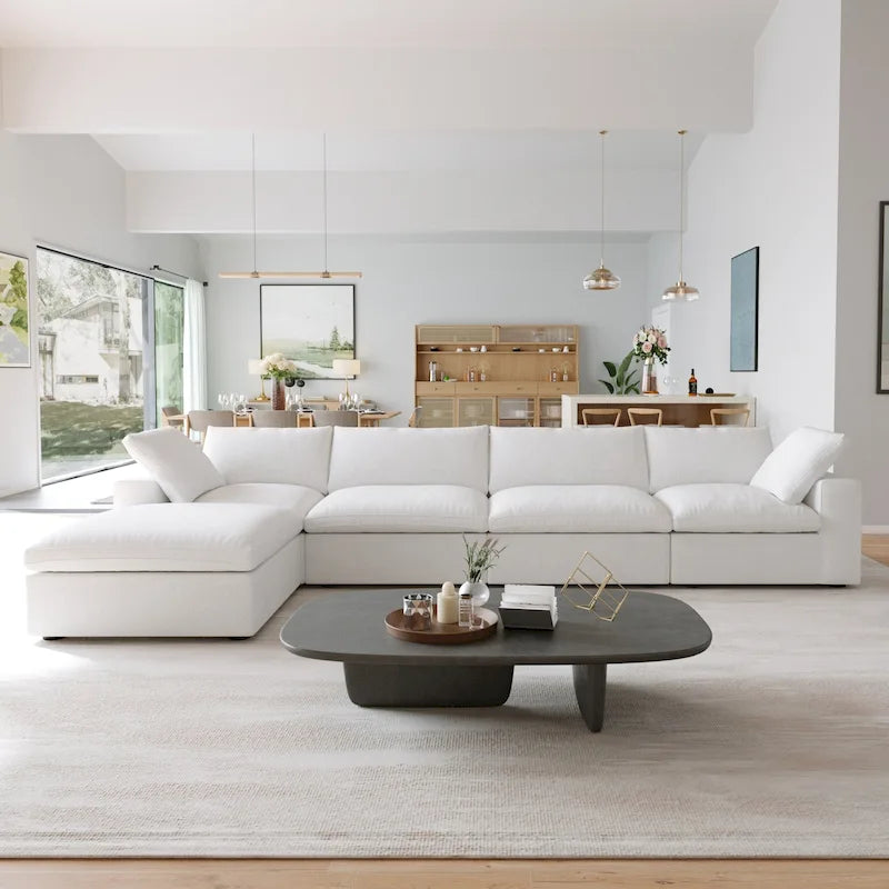 Canapés d'angle pour salon, canapé sectionnel convertible modulaire moderne avec housses de coussin amovibles