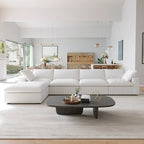 Canapés d'angle pour salon, canapé sectionnel convertible modulaire moderne avec housses de coussin amovibles