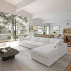 Canapés d'angle pour salon, canapé sectionnel convertible modulaire moderne avec housses de coussin amovibles