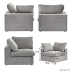 Canapés d'angle pour salon, canapé sectionnel convertible modulaire moderne avec housses de coussin amovibles