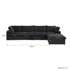 Canapés d'angle pour salon, canapé sectionnel convertible modulaire moderne avec housses de coussin amovibles
