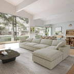 Canapés d'angle pour salon, canapé sectionnel convertible modulaire moderne avec housses de coussin amovibles