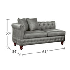 Set divano componibile in 4 pezzi rivestito in similpelle con gambe in legno
