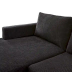 Divano a L con chaise longue reversibile in tessuto di poliestere HOOOWOOO per soggiorno