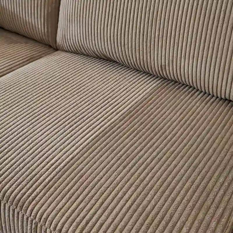 Divano a L con chaise longue reversibile in tessuto di poliestere HOOOWOOO per soggiorno
