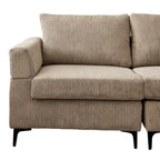 Divano a L con chaise longue reversibile in tessuto di poliestere HOOOWOOO per soggiorno