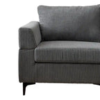 Divano a L con chaise longue reversibile in tessuto di poliestere HOOOWOOO per soggiorno