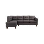 Divano Sezionale Moderno Dalia in Lino con Chaise Longue a Sinistra