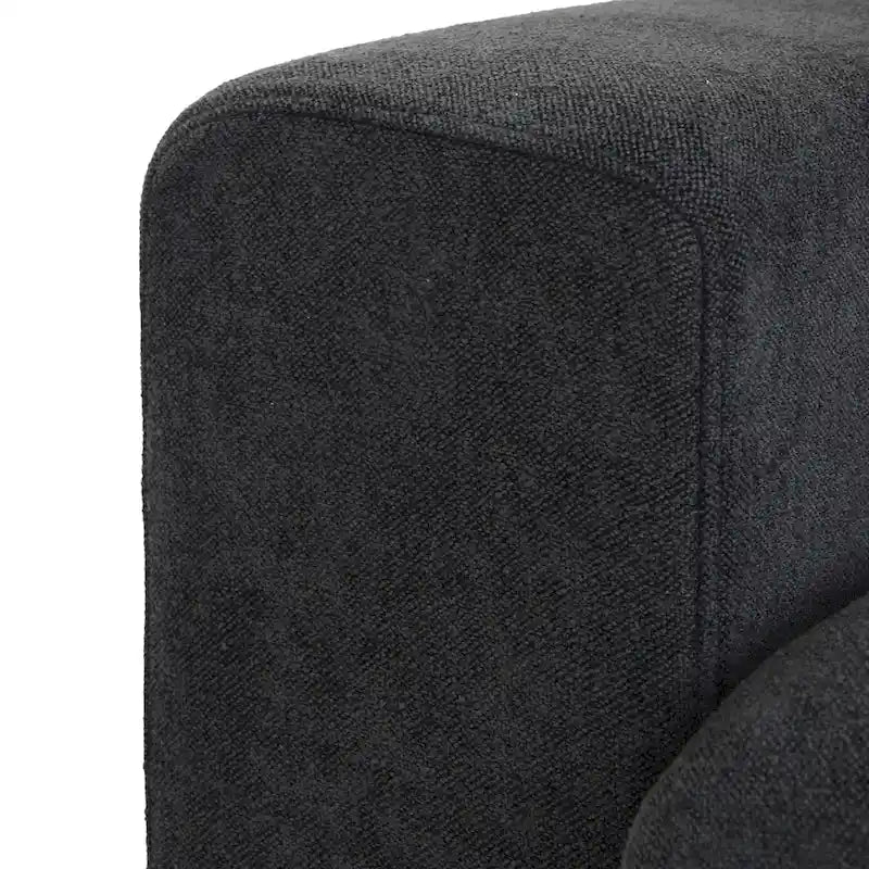 160.6 Divano Sezionale Moderno in Lino Divano Modulare a 4 Posti con Pouf Contenitore per Soggiorno.