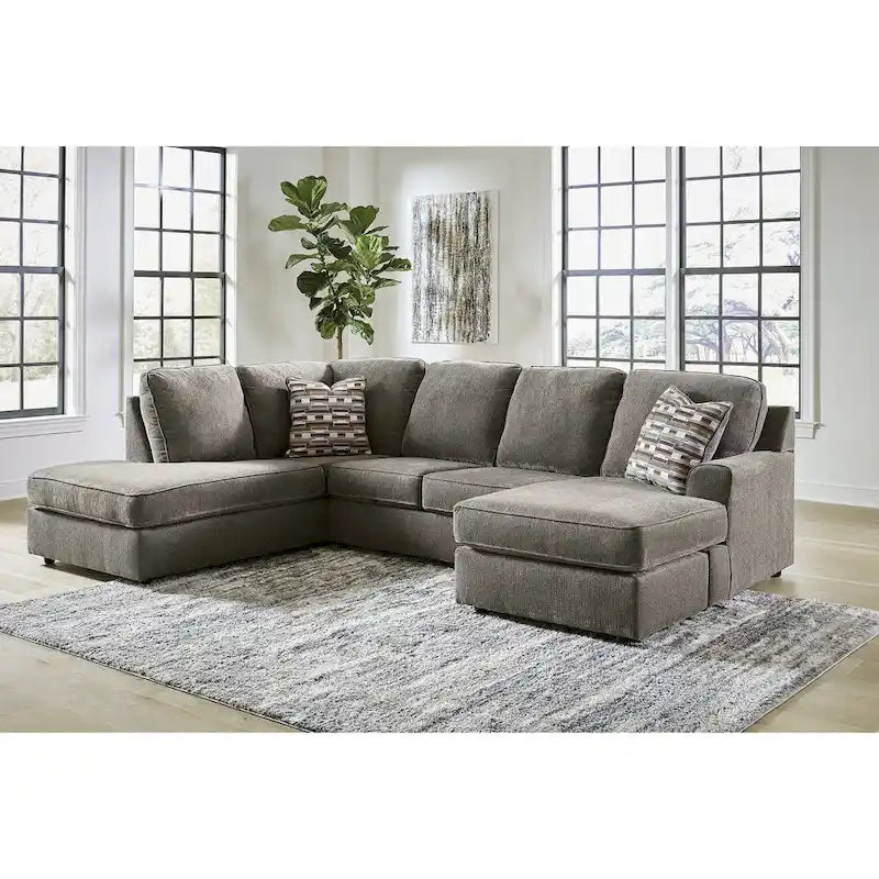 Sectionnel 2 pièces avec chaise longue O'Phannon Putty Signature Design by Ashley - 125L x 86P x 38H