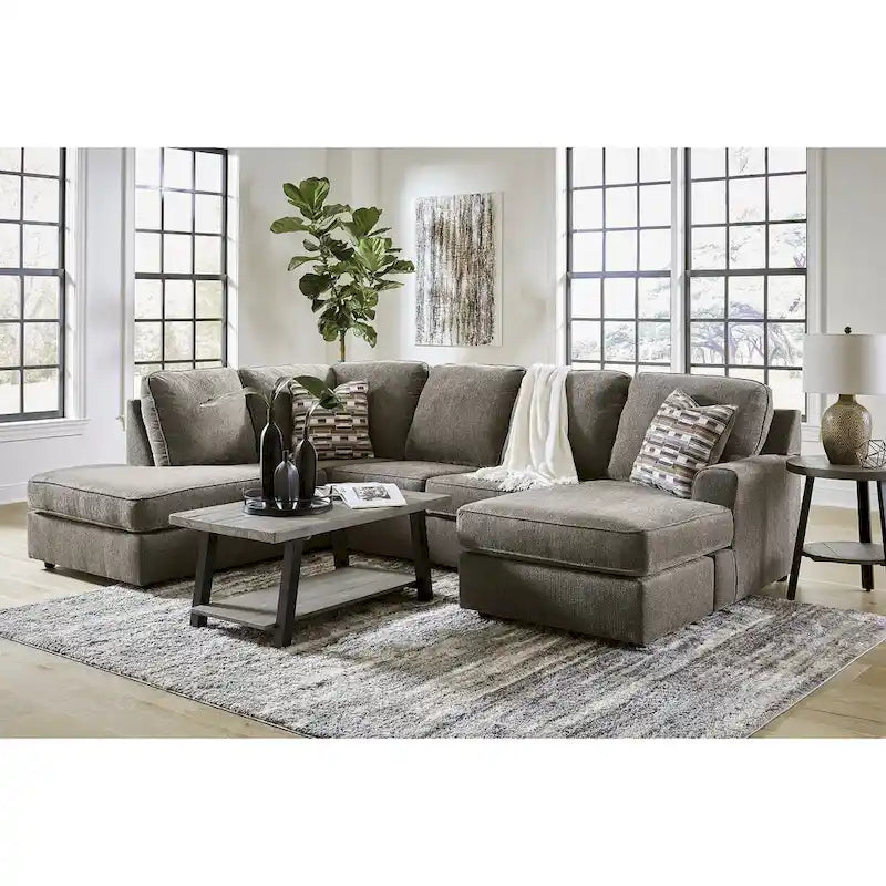 Sectionnel 2 pièces avec chaise longue O'Phannon Putty Signature Design by Ashley - 125L x 86P x 38H
