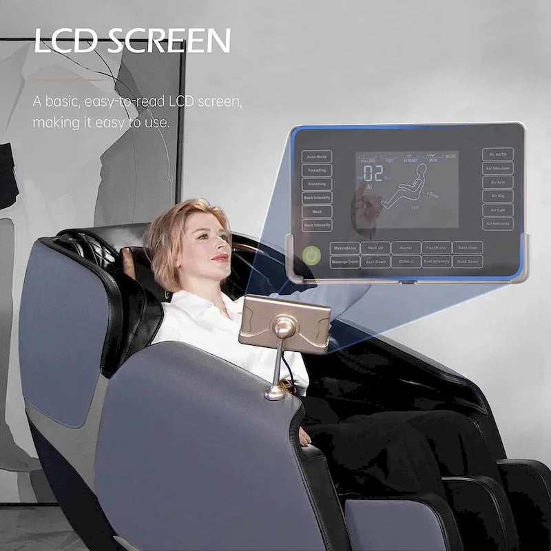 Poltrona Massaggiante con Zero Gravity Totale, Doppio Binario a S e Controllo tramite APP