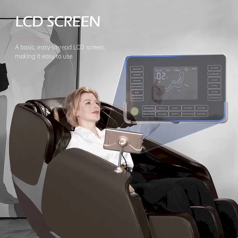 Poltrona Massaggiante con Zero Gravity Totale, Doppio Binario a S e Controllo tramite APP