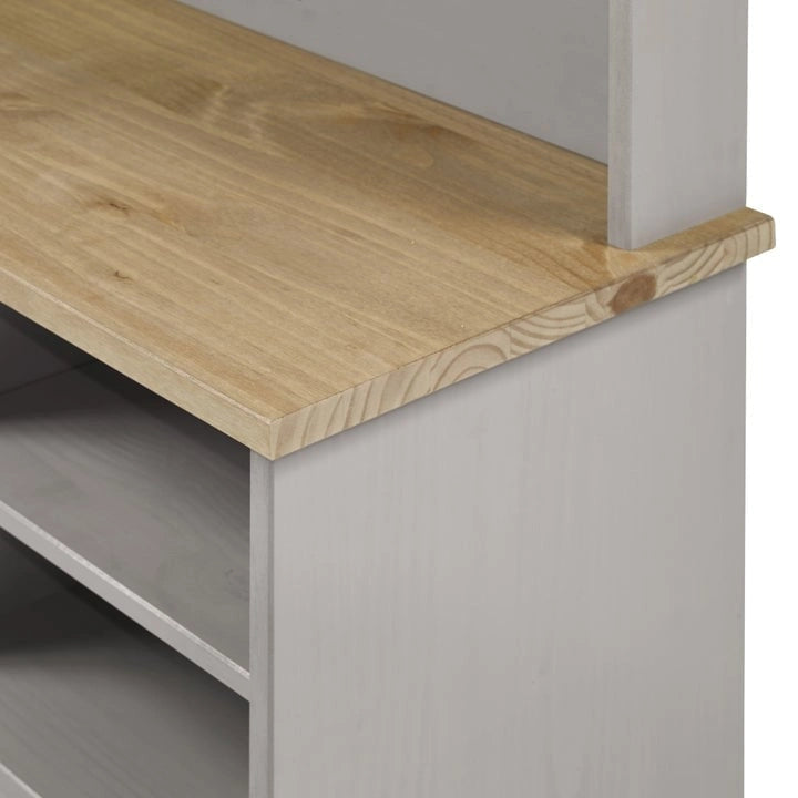Appendiabiti da ingresso in legno Corona grigio