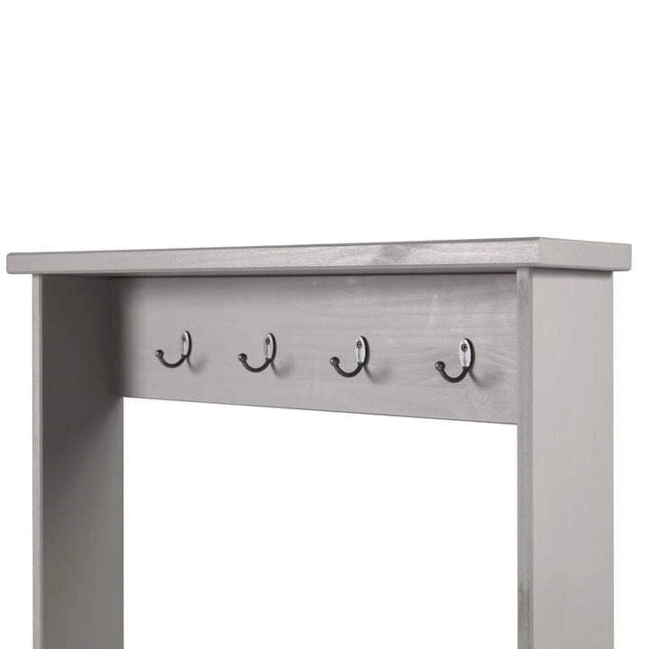Appendiabiti da ingresso in legno Corona grigio