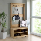 Appendiabiti da ingresso in legno Corona grigio