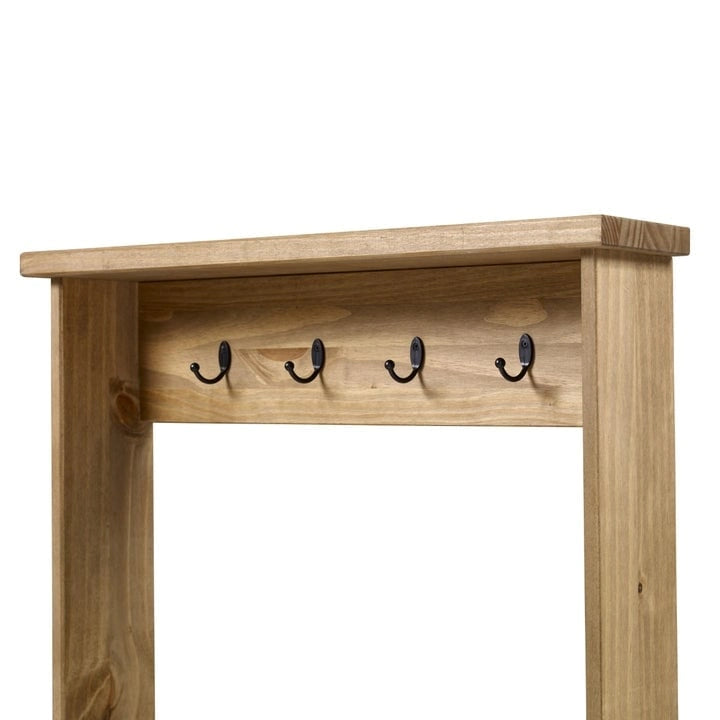 Appendiabiti da ingresso in legno Corona grigio
