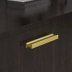 Credenza a Buffet con 3 Cassetti e 2 Ante, Espresso/Bianco