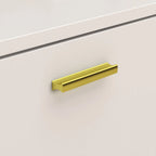 Credenza a Buffet con 3 Cassetti e 2 Ante, Espresso/Bianco