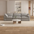 120 inch Contemporary Soft Commix Down Filled Cushions 3-Piece Sectional Sofa