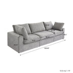 Canapé d'angle 3 places contemporain de 305 cm avec coussins garnis de duvet souple