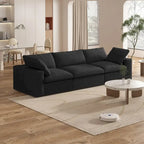 Canapé d'angle 3 places contemporain de 305 cm avec coussins garnis de duvet souple
