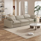 Canapé d'angle 3 places contemporain de 305 cm avec coussins garnis de duvet souple