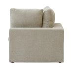 Canapé d'angle 3 places contemporain de 305 cm avec coussins garnis de duvet souple