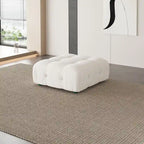 Divano Sezionale a L in Velluto con Pouf Contenitore