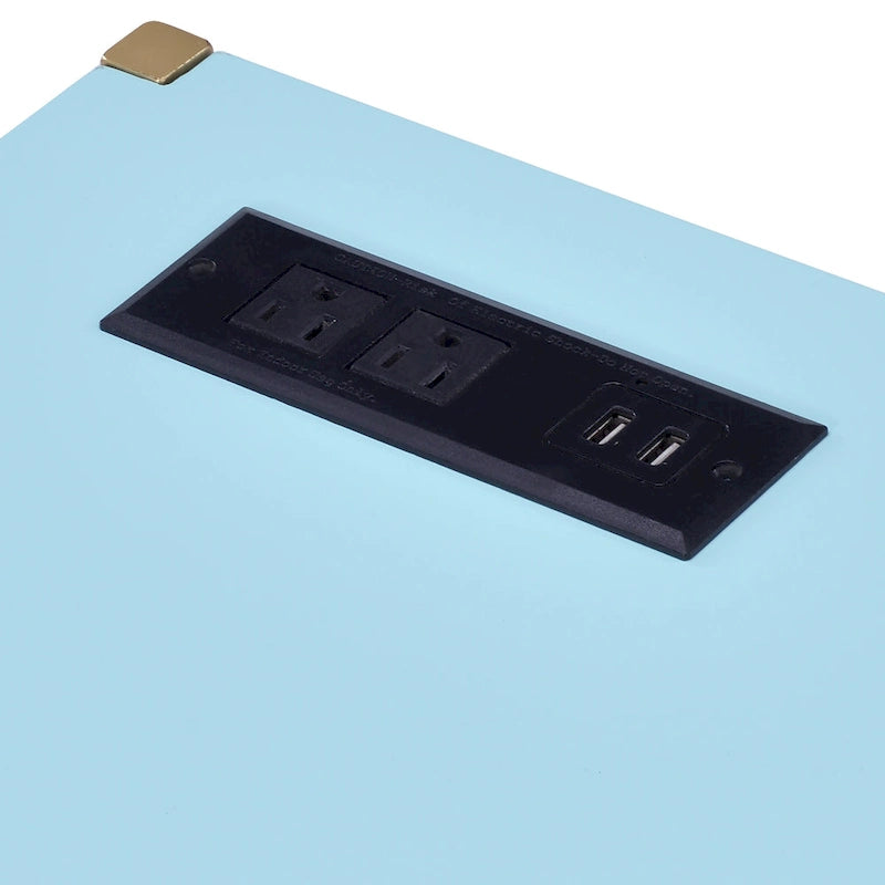 Moderna scrivania per computer in acciaio da 30 pollici con porte USB