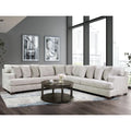 Loty Contemporary Beige Chenille Symmetrical L-Shaped Sectional by Furniture of America