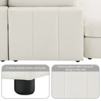 [VIDEO fornito][Nuovo]93Divano componibile moderno con strisce verticali, set divano senza braccioli a 5 posti con pouf convertibili, varie C