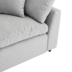 Canapé d'angle convertible en duvet U_STYLE, en forme de L avec méridienne réversible